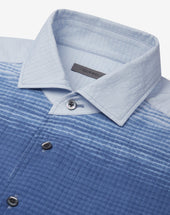 Shirt Azzurra Blu In Cotone Effetto Sfumato