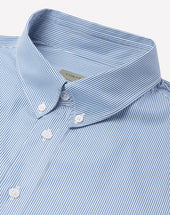 Shirt Microriga Bianca In Cotone Organico Supima