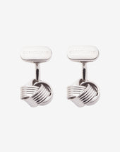 Gemelli In Ottone Silver Con Nodo