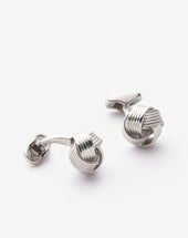 Gemelli In Ottone Silver Con Nodo