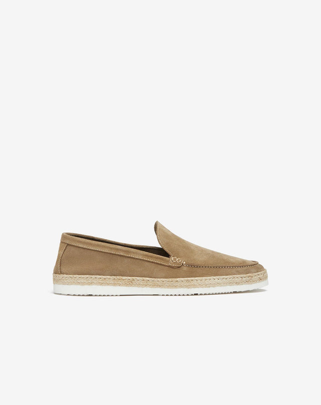 Mocassino slip-on scamosciato beige