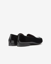 Slip On Nere In Pelle Di Vitello Verniciata