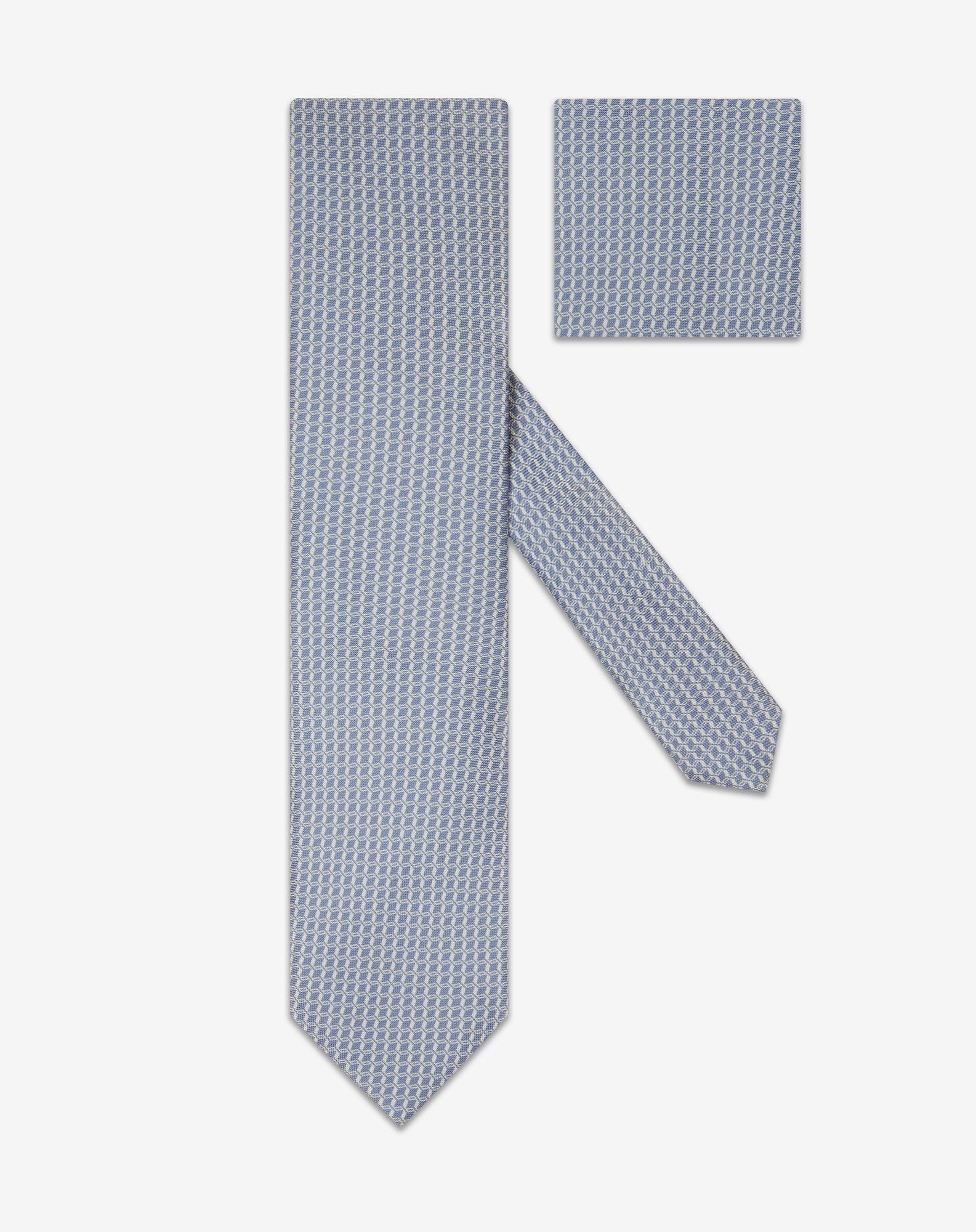 Tie Azzurra In Pura Seta