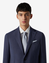Tie Azzurra In Pura Seta