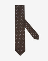 Tie Azzurro In Seta Con Micro Fantasia