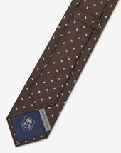 Tie Azzurro In Seta Con Micro Fantasia