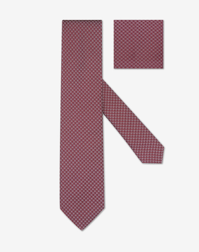 Tie Bordeaux In Pura Seta