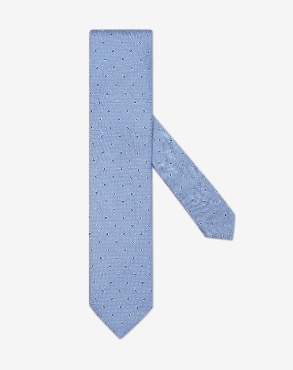 Tie microcashmere azzurro in pura seta