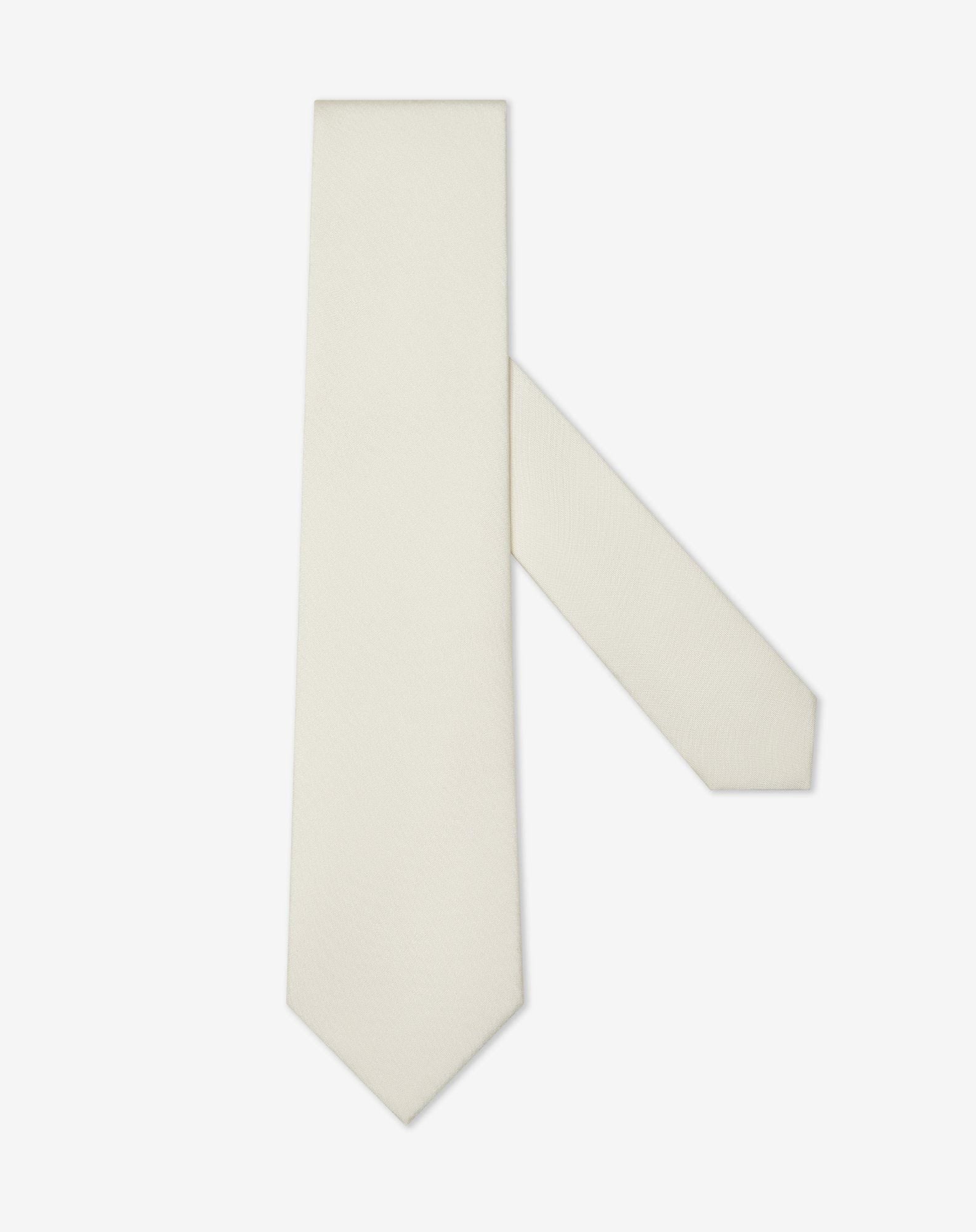 Tie bianca in pura seta
