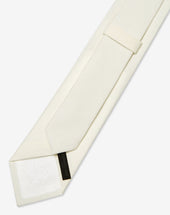 Tie Bianca In Pura Seta