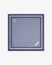 Pochette uomo blu navy in seta