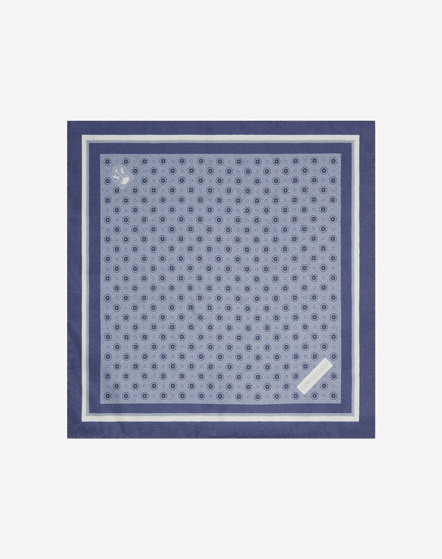 Pochette uomo blu navy in seta