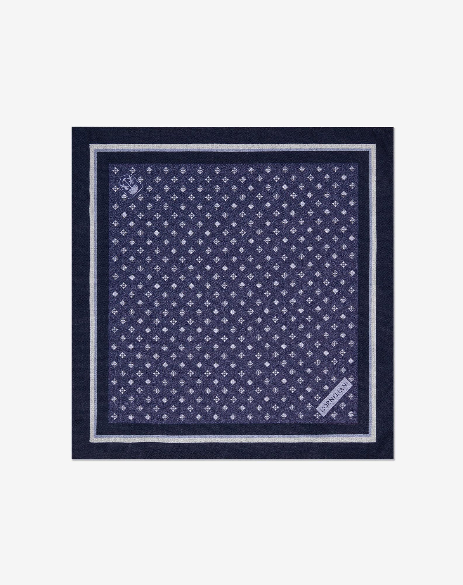 Pochette Uomo Azzurra In Seta