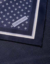 Pochette Uomo Azzurra In Seta