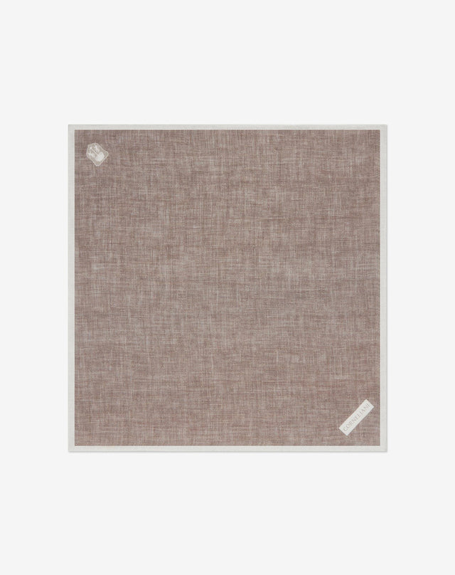 Pochette uomo beige in lino