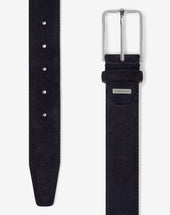 Belt Navy In Suede Con Fibbia Silver