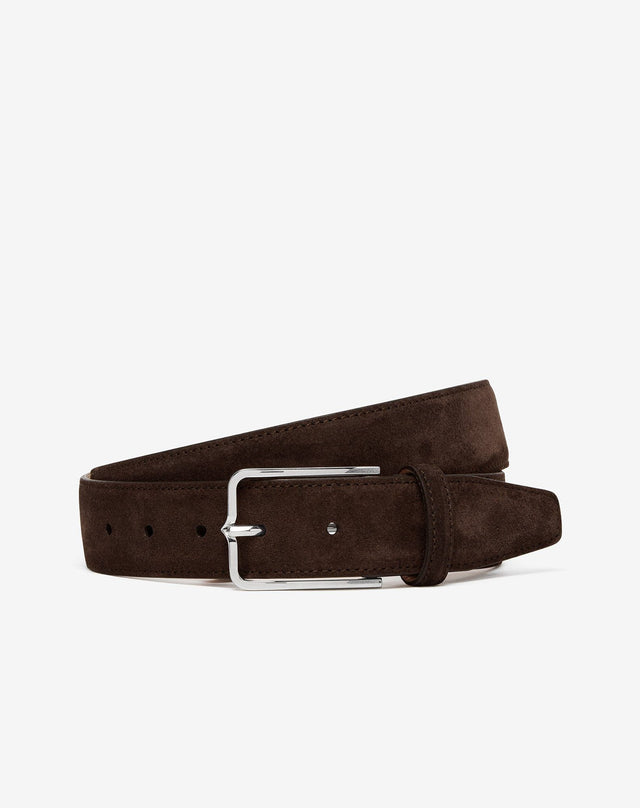 Belt In Suede Con Fibbia Silver