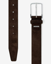 Belt In Suede Con Fibbia Silver