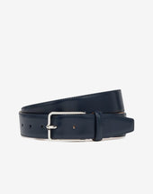 Belt In Pelle Con Fibbia Silver