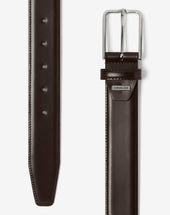 Belt In Pelle Con Fibbia Silver