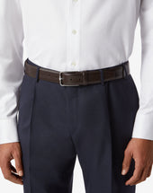 Belt In Pelle Con Fibbia Silver