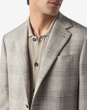 Jacket Grigia In Lana Principe Di Galles