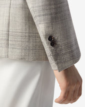 Jacket Grigia In Lana Principe Di Galles
