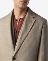 Jacket Monopetto In Lino Delav