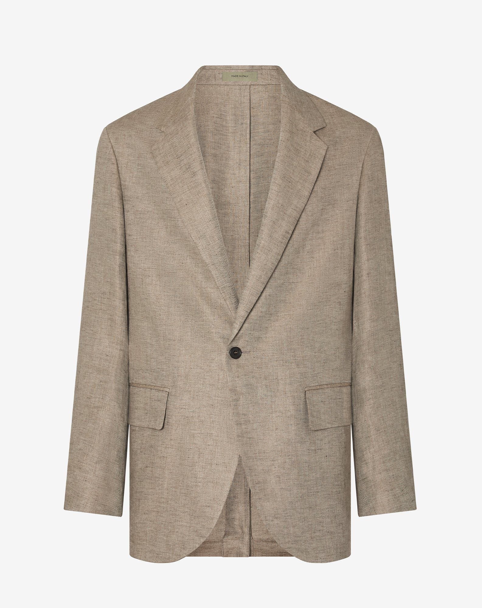 Jacket Monopetto In Lino Delav