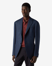 Jacket Monopetto Cina In Lino