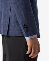 Jacket Monopetto In Lana E Lino