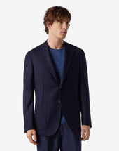 Jacket Due Bottoni In Pura Lana