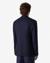 Jacket Due Bottoni In Pura Lana