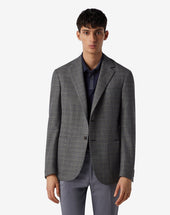 Jacket Monopetto Antracite In Lana
