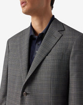 Jacket Monopetto Antracite In Lana