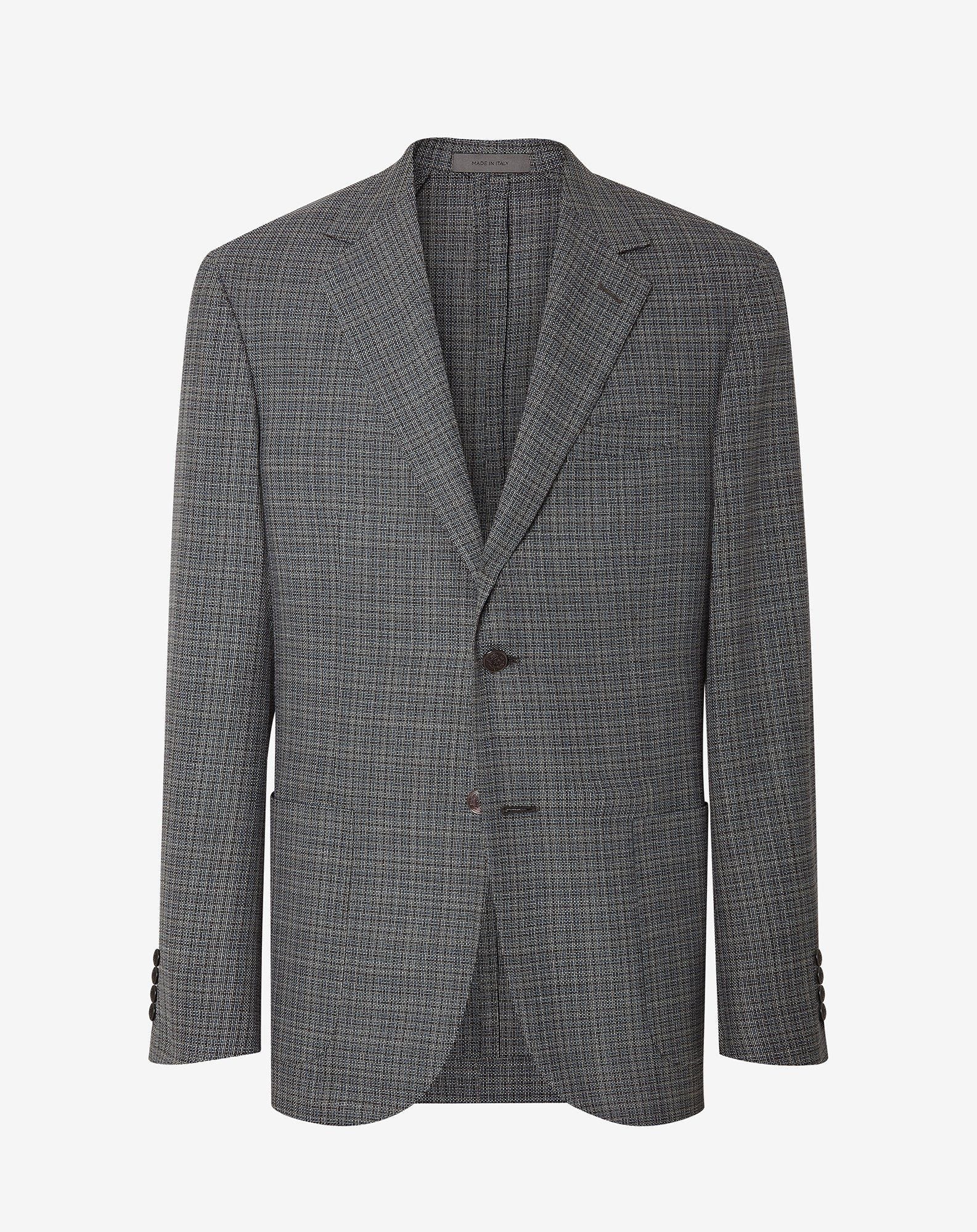 Jacket Monopetto Antracite In Lana