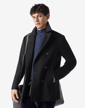 Peacoat In Beaver Di Puro Cashmere