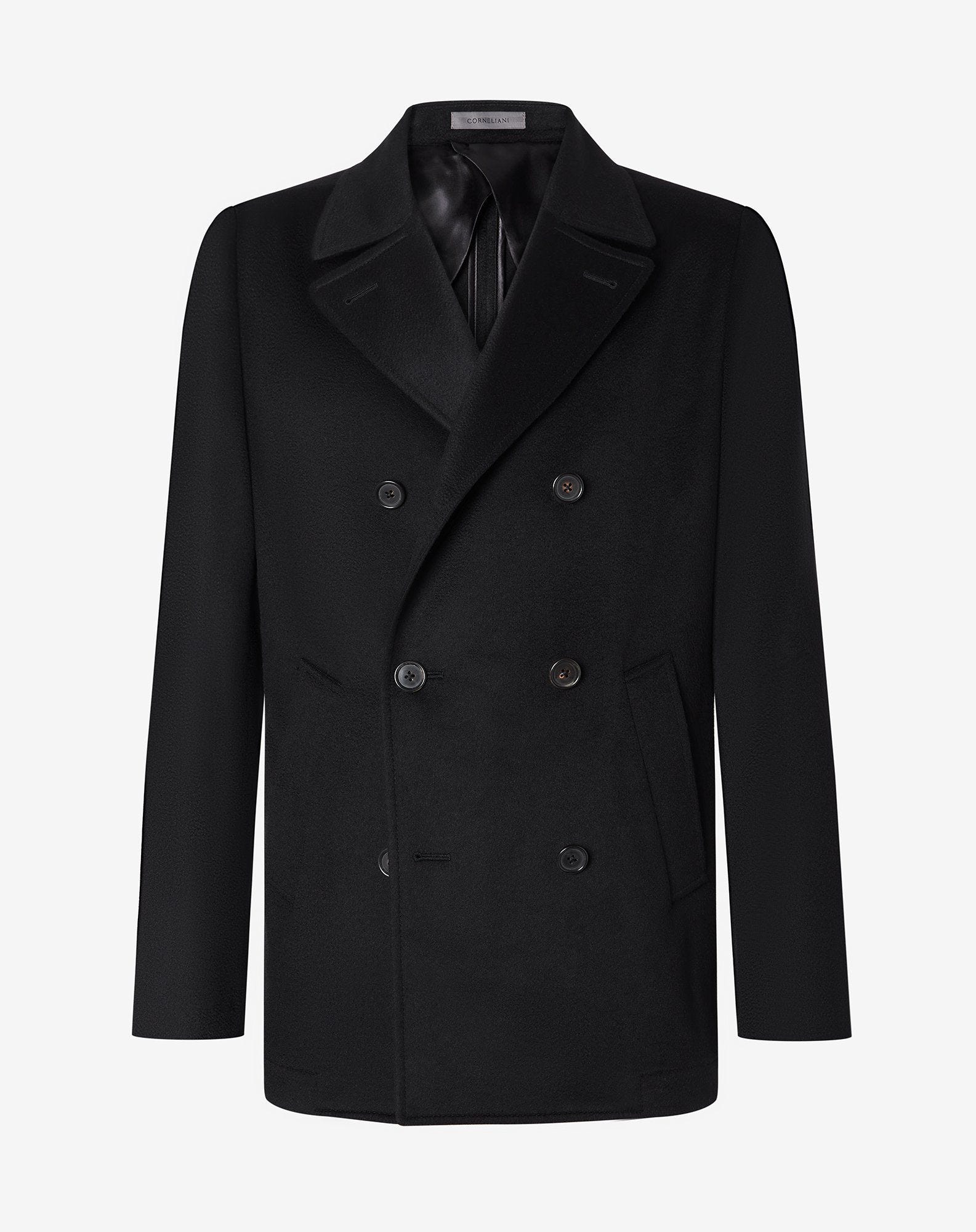 Peacoat In Beaver Di Puro Cashmere