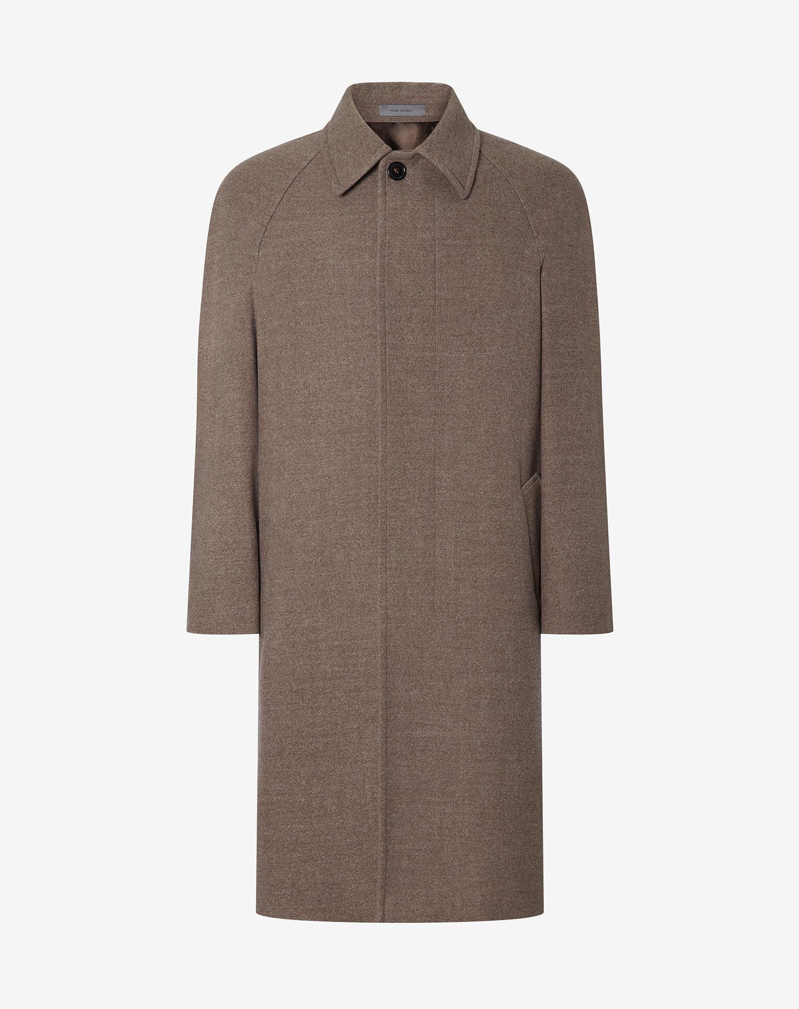 Coat beige in lana soft super 180's