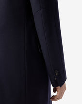 Coat Navy In Beaver Di Lana