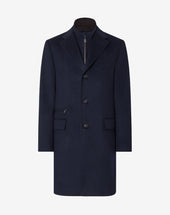 Coat Navy In Beaver Di Lana