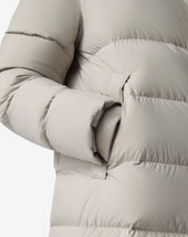 Parka Chiaro In Popeline Impermeabile