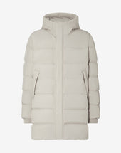 Parka Chiaro In Popeline Impermeabile