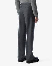 Pants Melange Scuro In Flanella