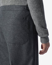 Pants Melange Scuro In Flanella