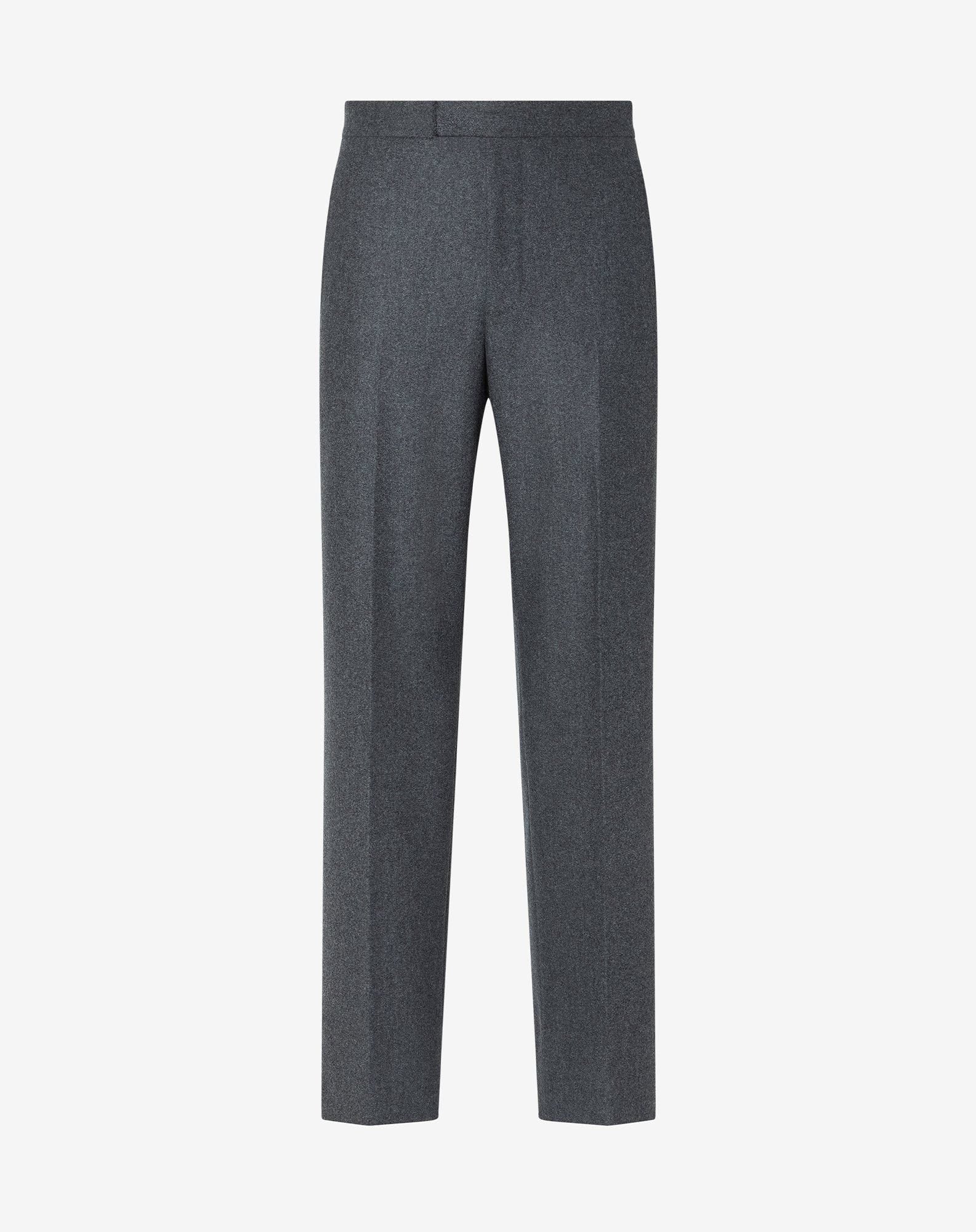 Pants grigio melange scuro in flanella