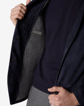 Jacket Navy In Suede Superlight