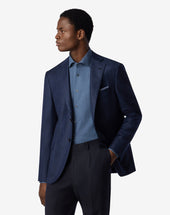 Jacket In Lana Spina Di Pesce