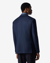 Jacket In Lana Spina Di Pesce