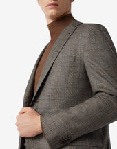 Jacket Grigia In Lana Natural Stretch